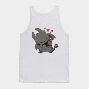 Toothless in love, httyd night fury fanart, how to train your dragon Tank Top